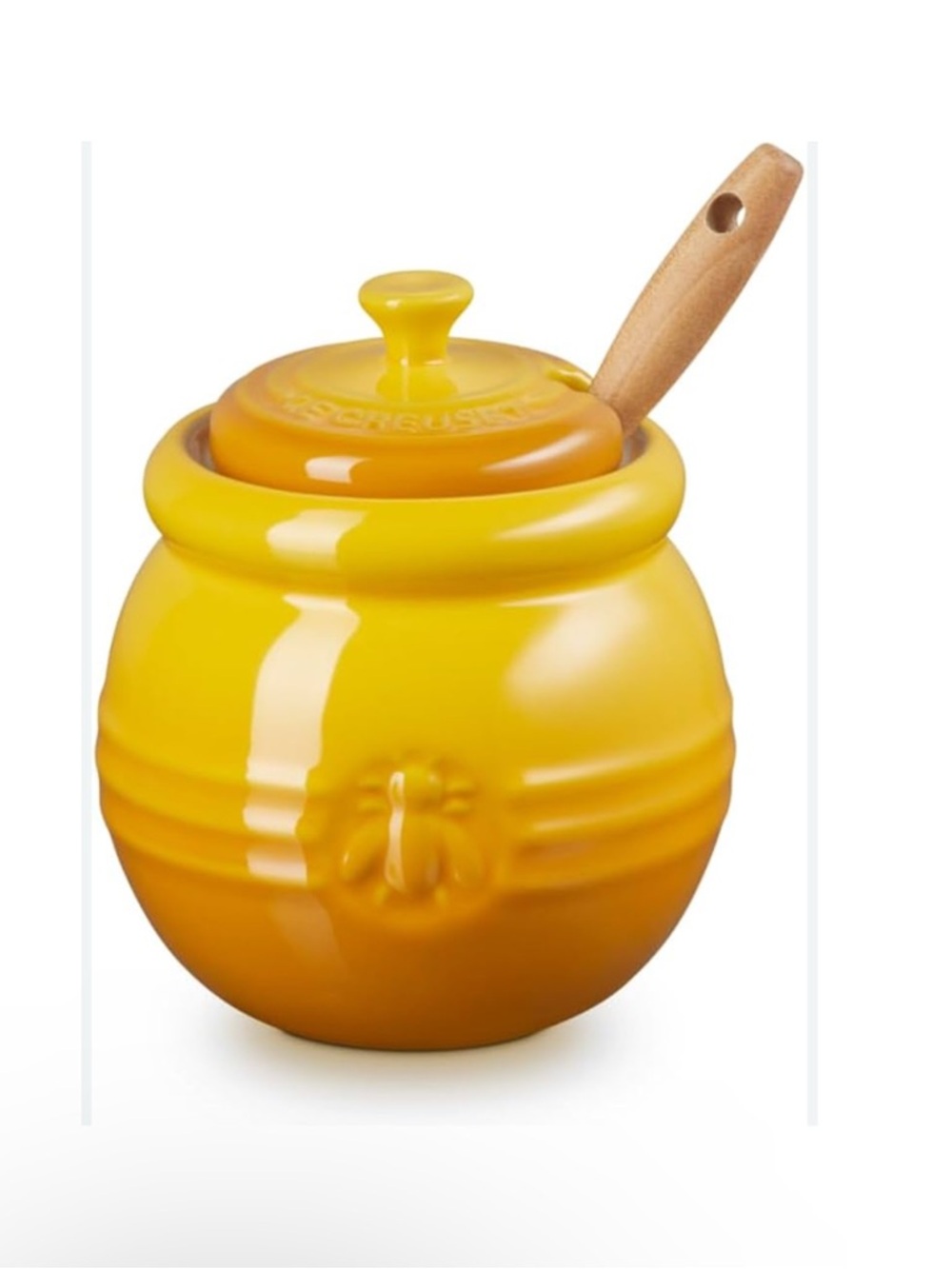 Le Creuset Stonewall Honey Pot with Silicon Dipper - Picture 4 of 10